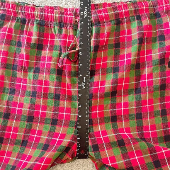 Disney Store Women Pajama Bottoms 3X Plaid Flann Red Holiday Minnie Mouse - Picture 9 of 10